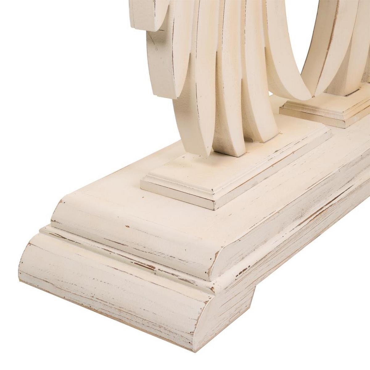 FLURTISCH aus Holz, Weiß,150x40x101 - Beige, Holz (40/150/101cm) - Wanderlust