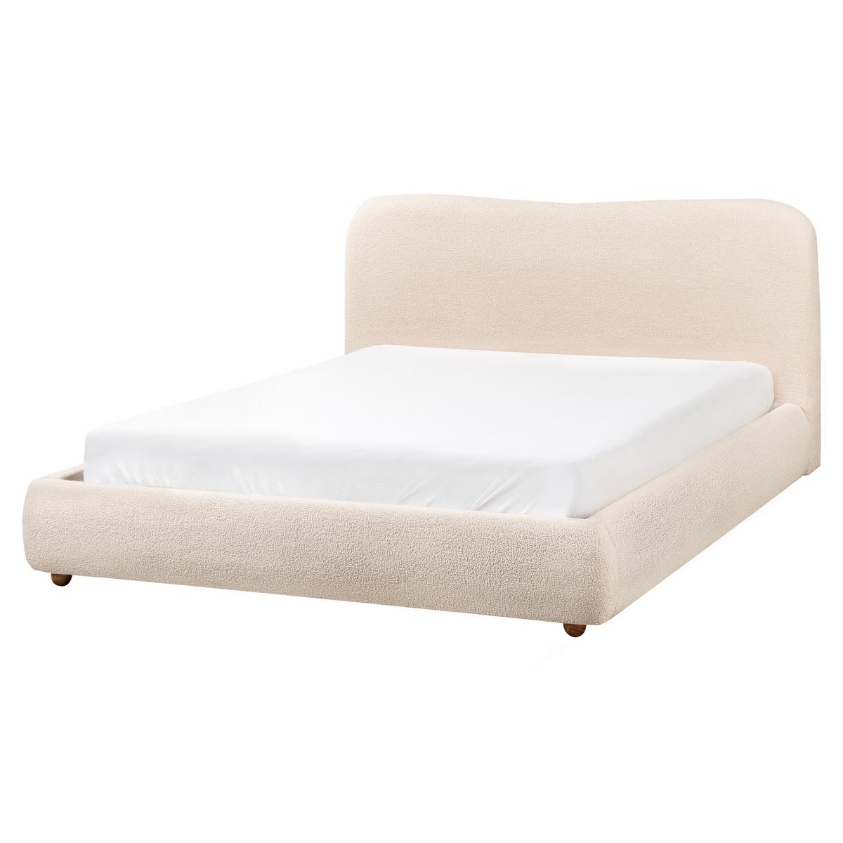 BETT mit Stauraum 160x200 cm Beige Blagnac - Beige, Textil (160/200cm) - Beliani