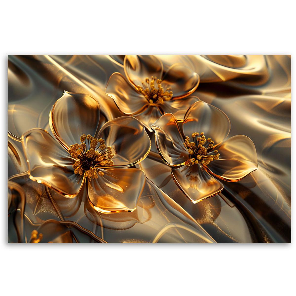 KUNSTDRUCK Gold 60/40 cm - Goldfarben, Textil (60/40cm) - KUNSTLOFT