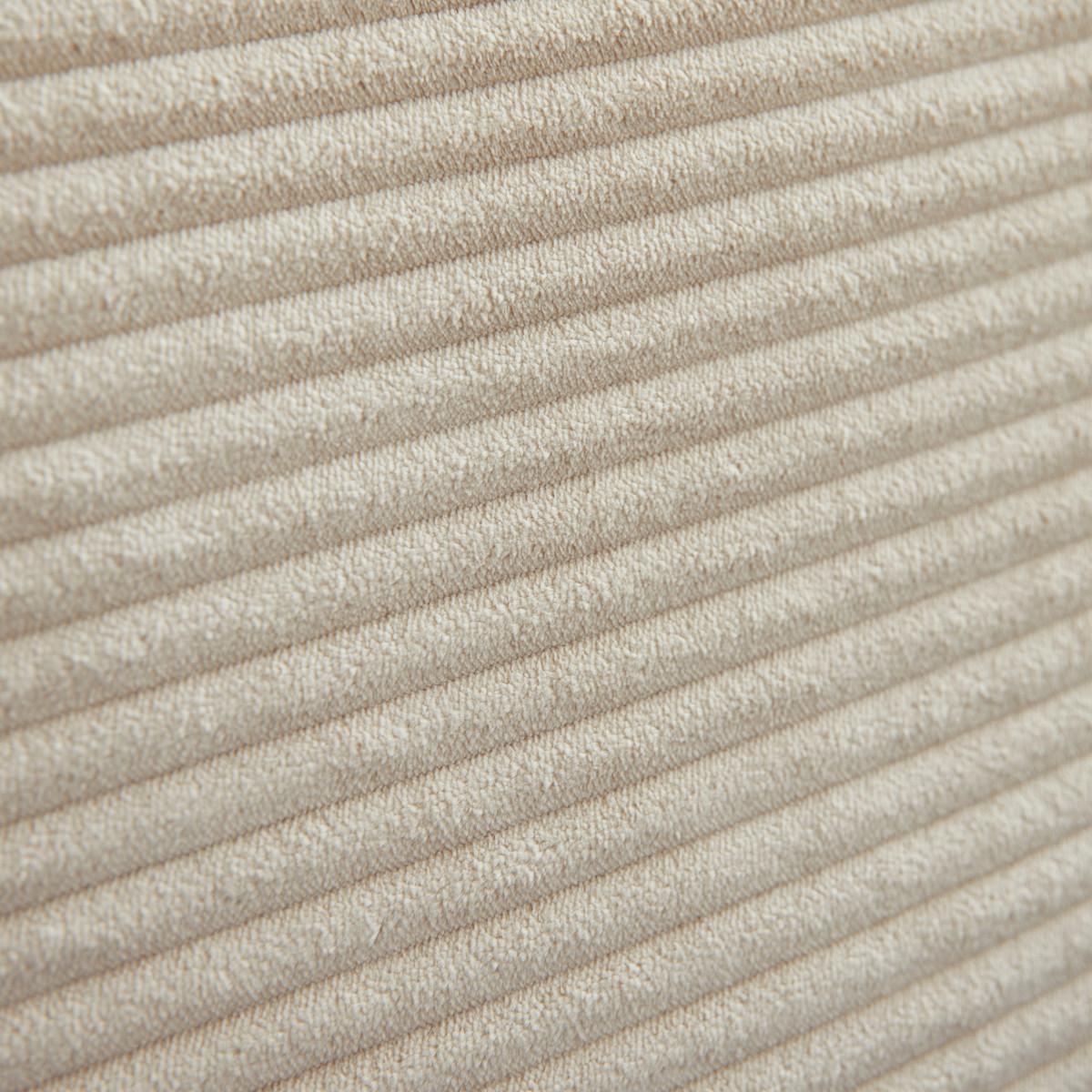 SOFA 3 sitzer aus elfenbeinfarbenem Cord umbaubar giulia 175/100/87 cm - Weiß, Holz (100/87/102cm) - Calicosy