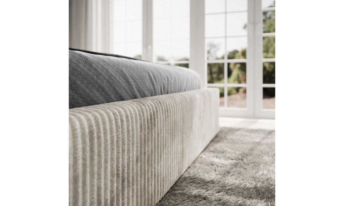 POLSTERBETT TILIA 180x200 cm Tilia 03, 34 Holzlatten, Kopfteil 95 cm - Creme, Textil (180/200cm) - Lookway
