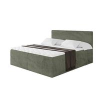 BOXBETT mit Matratze H3 und Lattenrost - TOLO - 140x200 Cord - Olive - Olivgrün, Holzwerkstoff/Kunststoff (140/200cm) - ALTDECOR