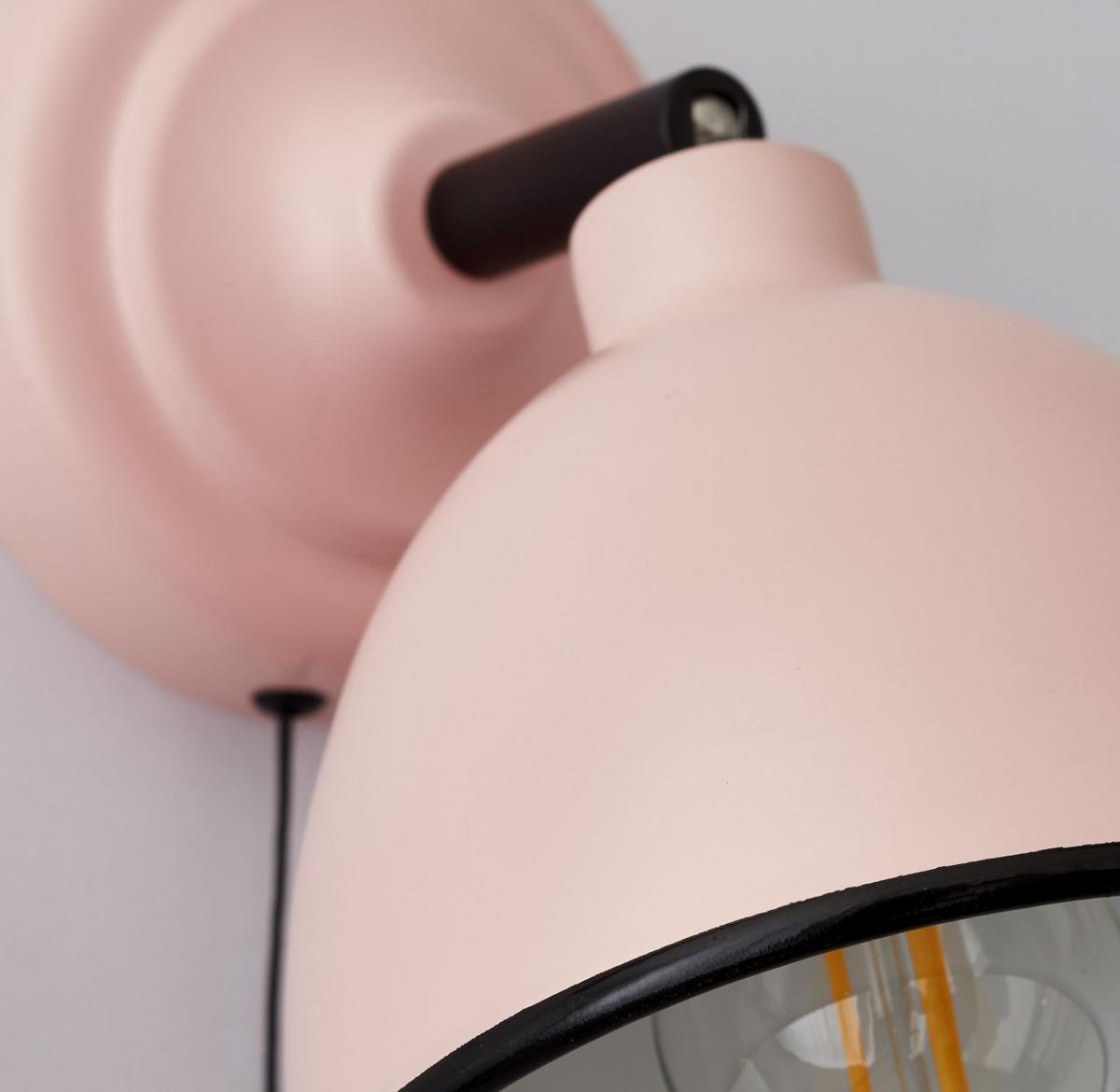 WANDLEUCHTE Telio 97002/17 - Chromfarben/Pink, Metall (12.5/12.5/19.5cm) - Brilliant