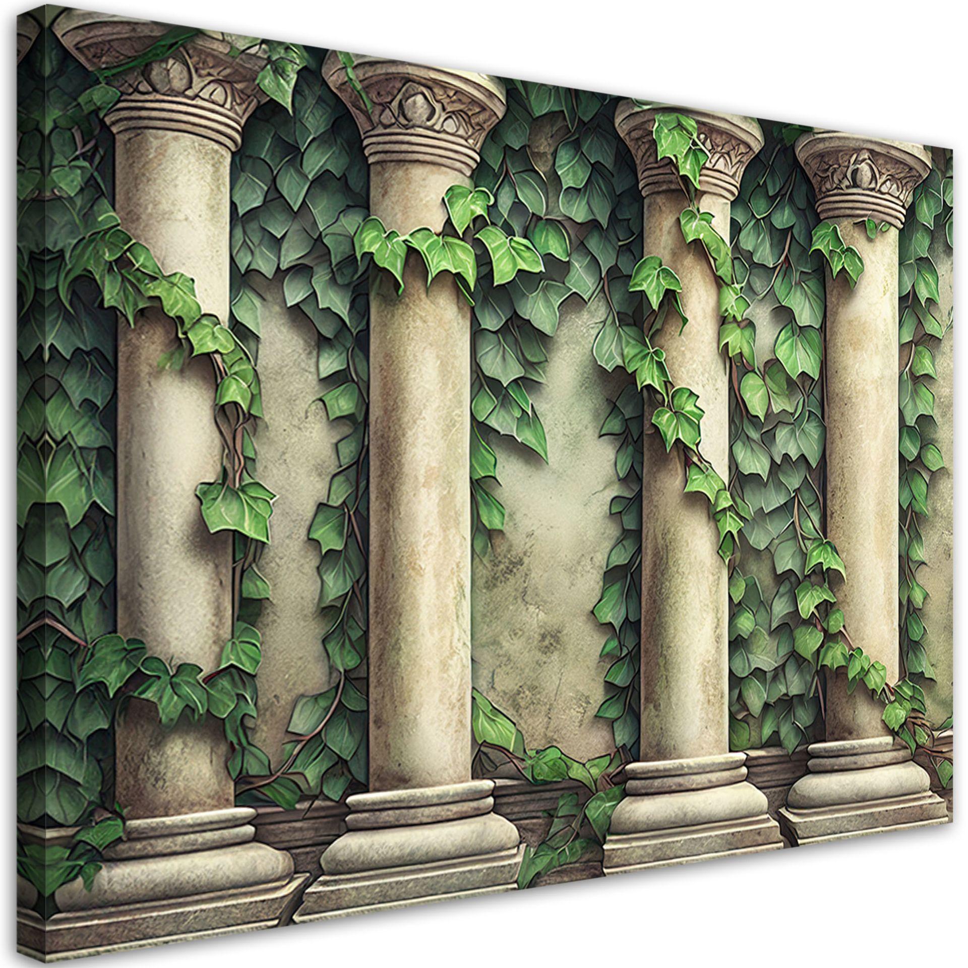 KUNSTDRUCK Grün 60/40 cm - Grün, Textil (60/40cm) - KUNSTLOFT