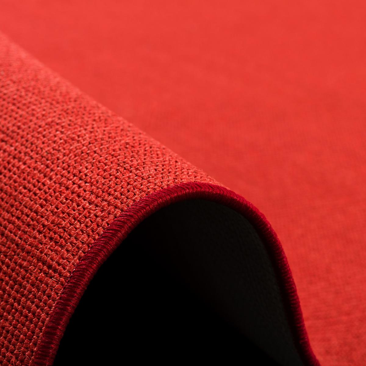 SISAL NATUR TEPPICH KLASSISCH - Rot, Textil (80/160cm) - Snapstyle