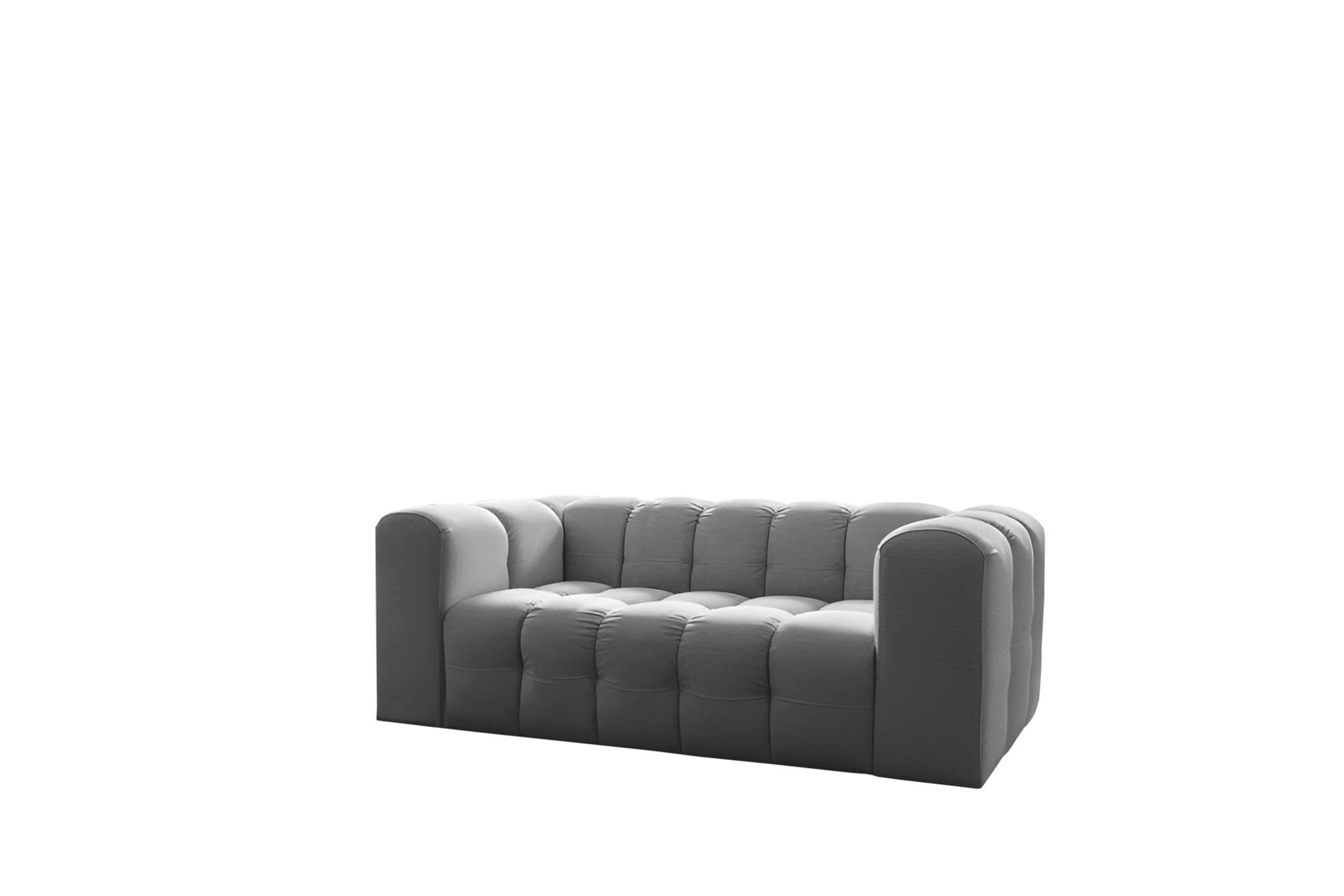 SOFA 2-sitzer Solvie In Tiffani - Grau, Holzwerkstoff/Textil (200/75/106cm) - Fun Möbel