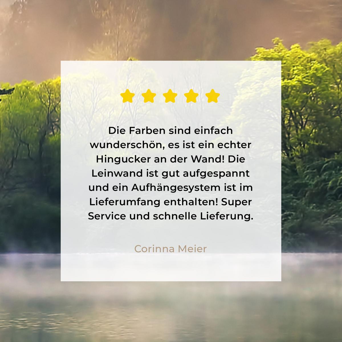 LEINWANDBILD Natur - Bäume - Berge - See - Wasser Wanddeko 40x60 cm - Hellgrün, Textil (40/60cm) - MuchoWow