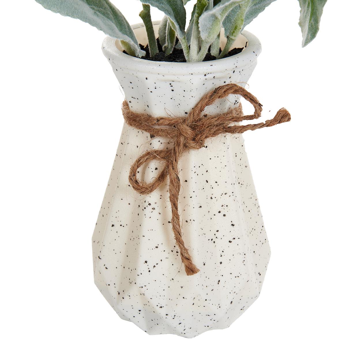KÜNSTLICHE Topfpflanze 30 cm Grün/Schwarz Peperomia Argyreia - Schwarz/Grün, Kunststoff (30cm) - Beliani