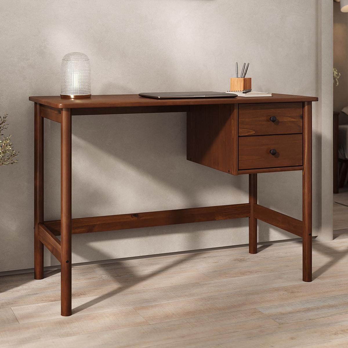 SCHREIBTISCH MARLO - Kastanienfarben, Holz (54/110/76cm) - IDIMEX