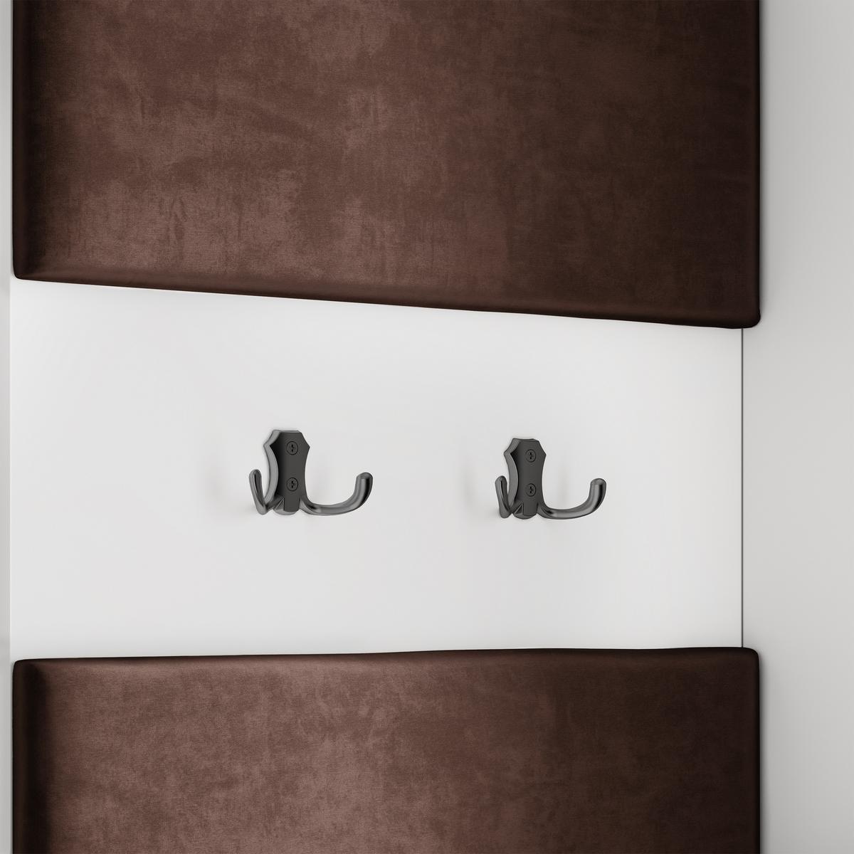 GARDEROBENSCHRANK VIRA 95/181/51 cm Modern Garderobe-Set Eiche Wotan - Eiche Wotan/Schwarz, Holzwerkstoff (95/181/51cm) - MASSENO