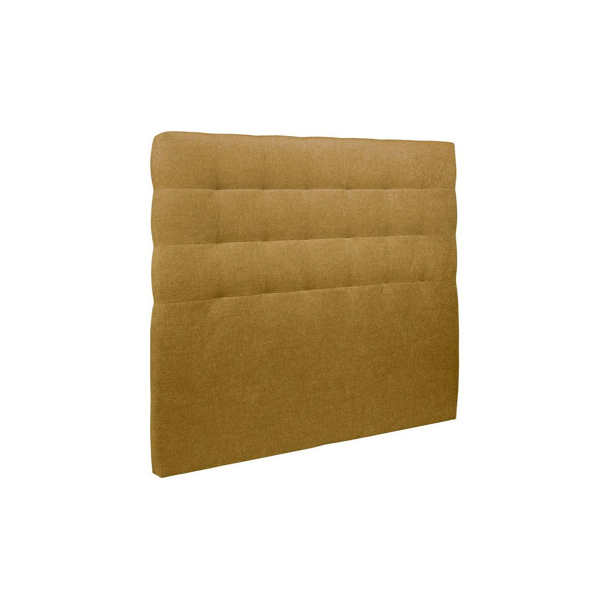 KOPFTEIL gepolstert - Gesteppt – gelber Stoff - 160 cm - Beige/Gelb, Karton/Holz (160/120/10cm) - Sommeil de Plomb