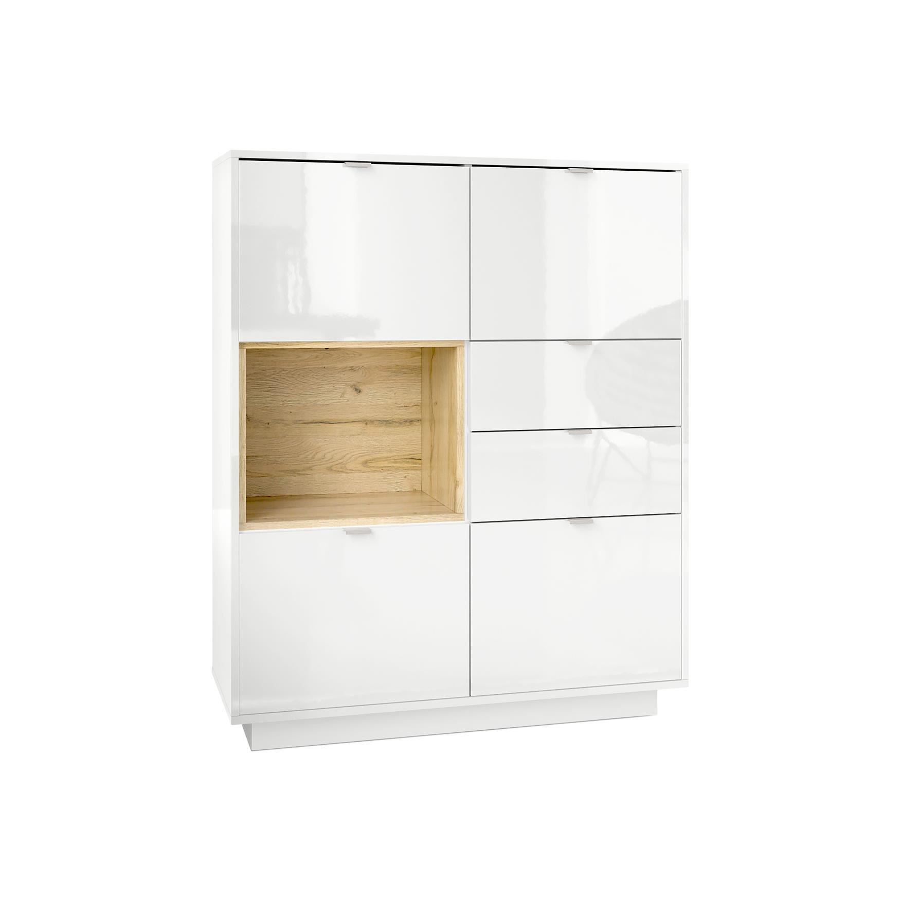 HIGHBOARD Metro Einsatz in Eiche Natur - Eichefarben, Holzwerkstoff (103/123/37.5cm) - Vladon