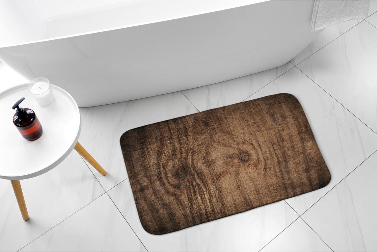 BADTEPPICH 75x45 cm Holz - Braun, Textil (75/45cm) - TULUP