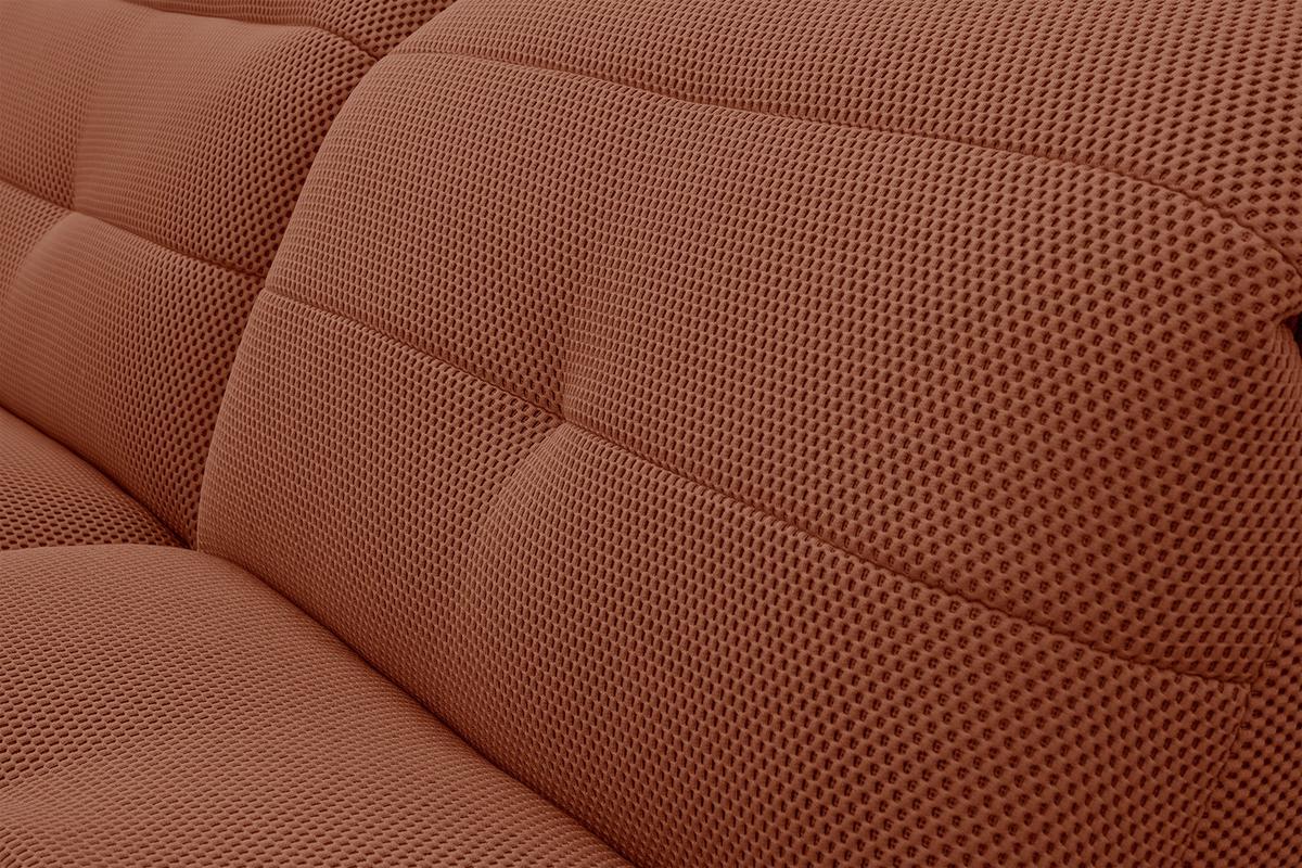 ECKSOFA TRENTO 4-Sitzer, dunkelorange - Dunkelorange/Schwarz, Holzwerkstoff/Kunststoff (262/165cm) - Wozimo