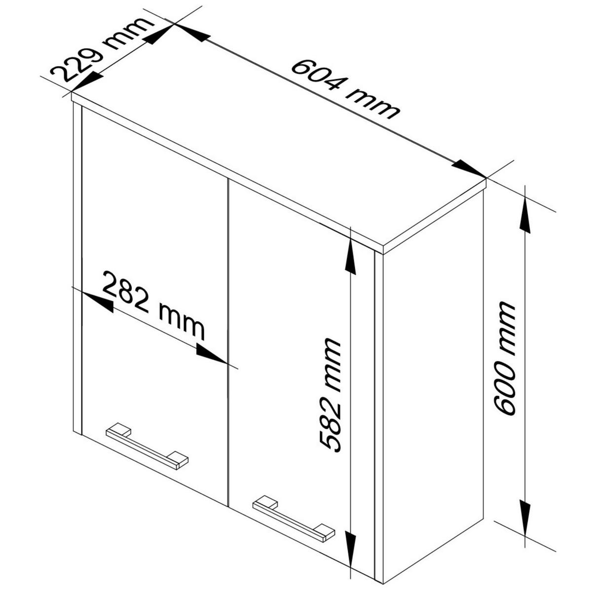 BADKOMMODE Eiche Sonoma 60/60/22,5 - Sonoma Eiche, Holzwerkstoff (60/60/23cm) - RAUMHIRSCH FURNITURE