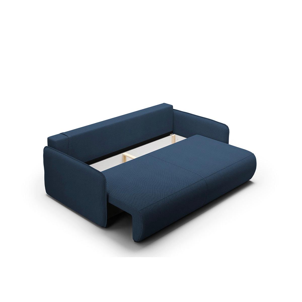 SOFA Claudio 3 Sitzplätze Dunkelblau - Blau, Holz (216/86/105cm) - Petits-meubles