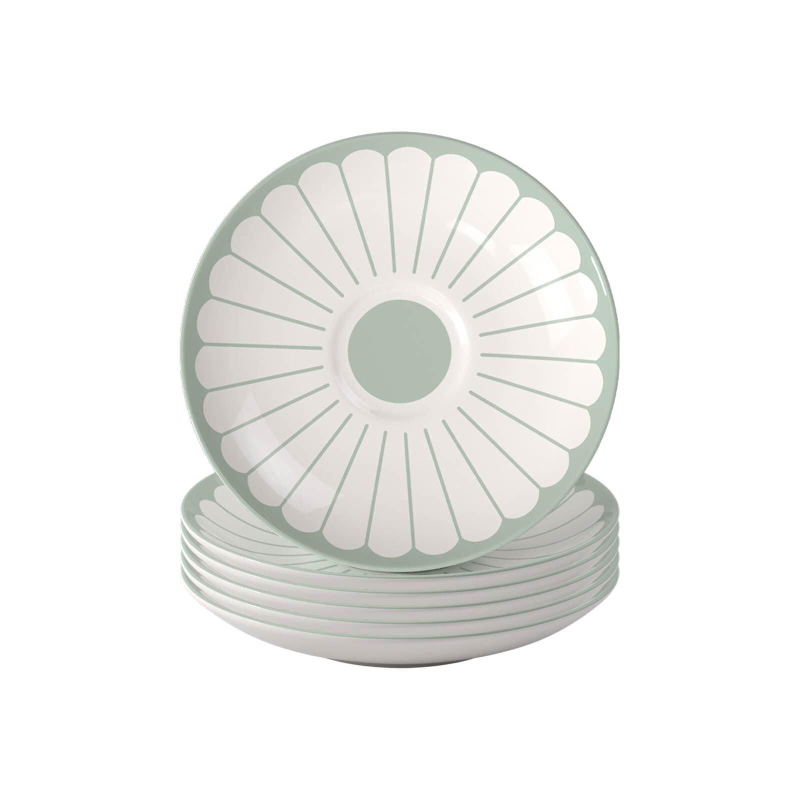 KAFFEEUNTERTASSEN Fleur Couleur Vert ø 14,8 cm 6er Set - Grün, Keramik (14.8cm) - Villeroy & Boch