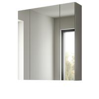 SPIEGELSCHRANK weiß 60 x 70 cm, Badschrank 3-türig mit Spiegel - Weiß, Glas/Holzwerkstoff (60/70/18cm) - Inn.Furn