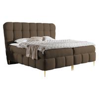 BOXBETT Lolly - H3 - Goldfarben/Braun, Holz/Textil (180/200cm) - MIRJAN24