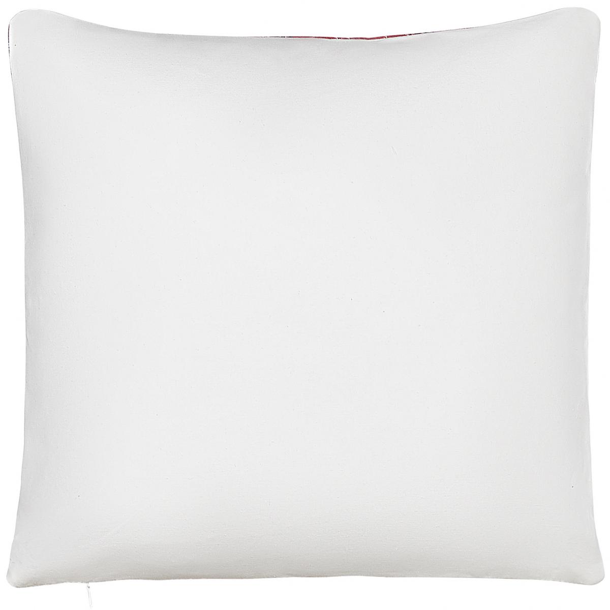 DEKOKISSEN 2er-Set Rot 45/45 cm Robbie - Rot, Naturmaterialien/Textil (45/45cm) - Beliani