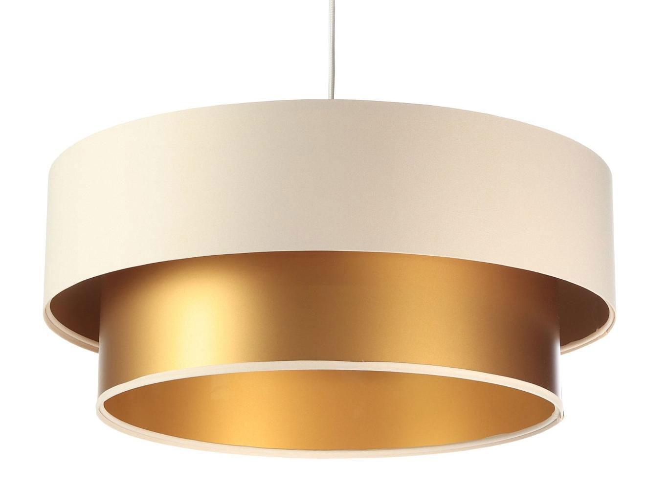 HÄNGELEUCHTE Gold 50/20 cm - Beige/Goldfarben, Kunststoff (50/1/20cm) - ONZENO