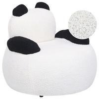 KINDERSESSEL Weiß Viby - Schwarz/Weiß, Textil (58/53/58cm) - Beliani