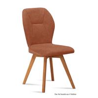 ESSZIMMERSTUHL (4er-Set) Donia 51x92x60 Eiche geölt/Cognac - Cognac/Eichefarben, Kunststoff (60/92/51cm) - 58aufmkessel