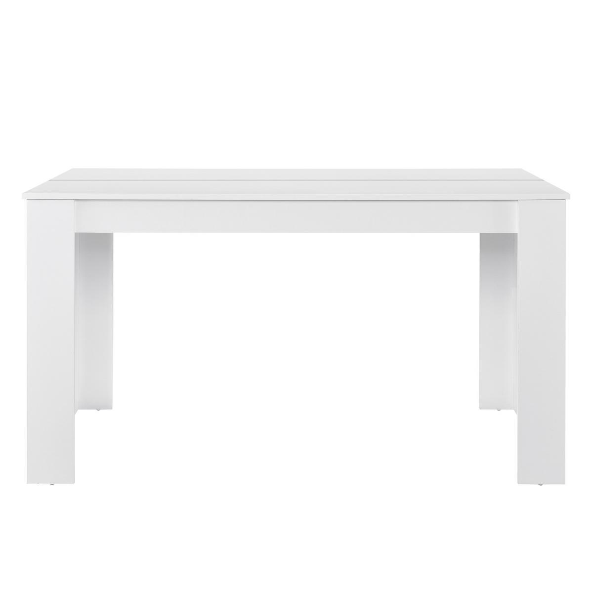 ESSTISCH Nora - Weiß, Holzwerkstoff (90/140/77cm) - [en.casa]