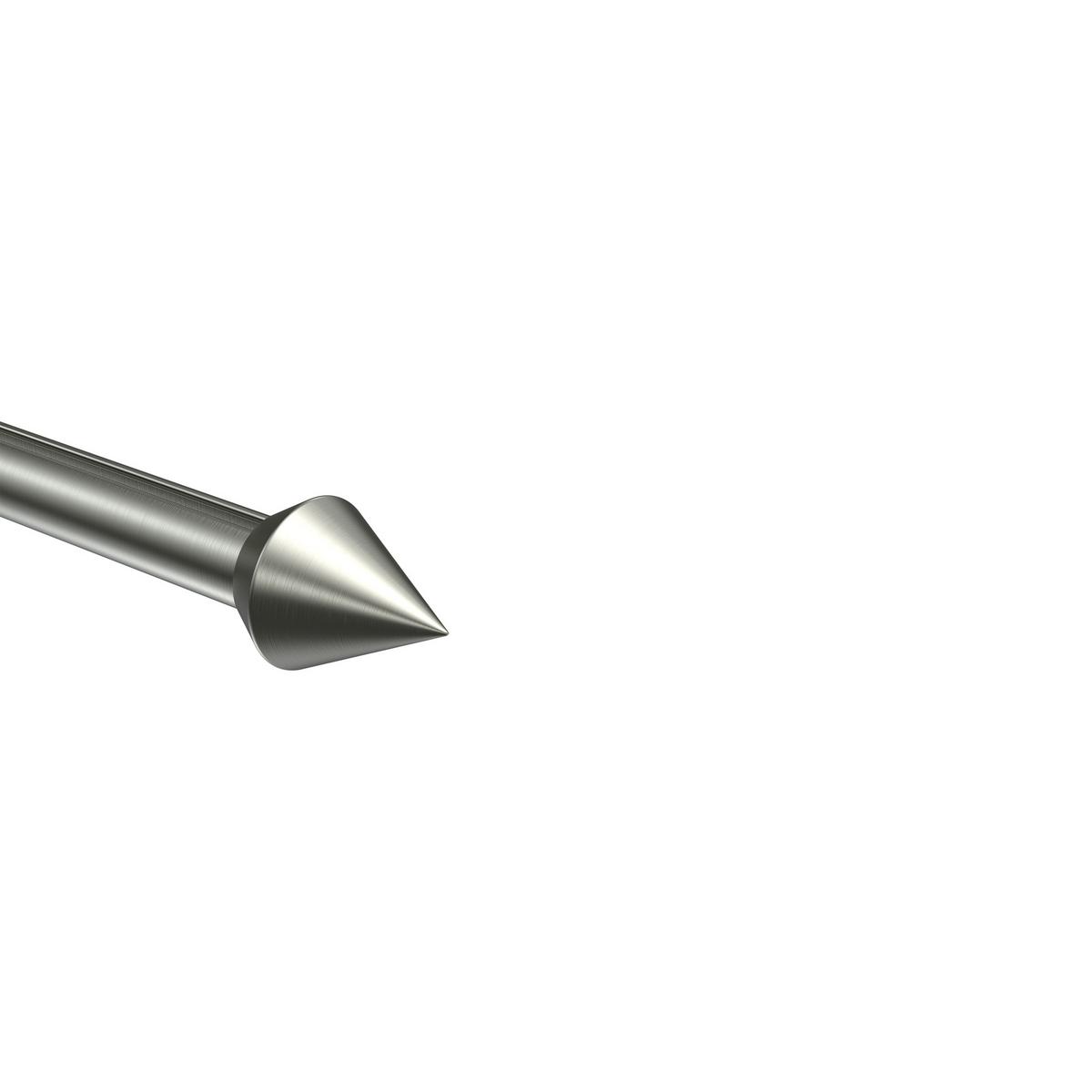 ENDSTÜCKE FÜR GARDINENSTANGEN 16 mm Ø, Castello Edelstahl-Optik, Packung 2 Stück - Edelstahlfarben, Metall (3.6/2.9/2.9cm) - INTERDECO