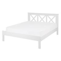 BETT mit Lattenrost 140x200 cm Weiß Tannay - Weiß, Holz (140/200cm) - Beliani