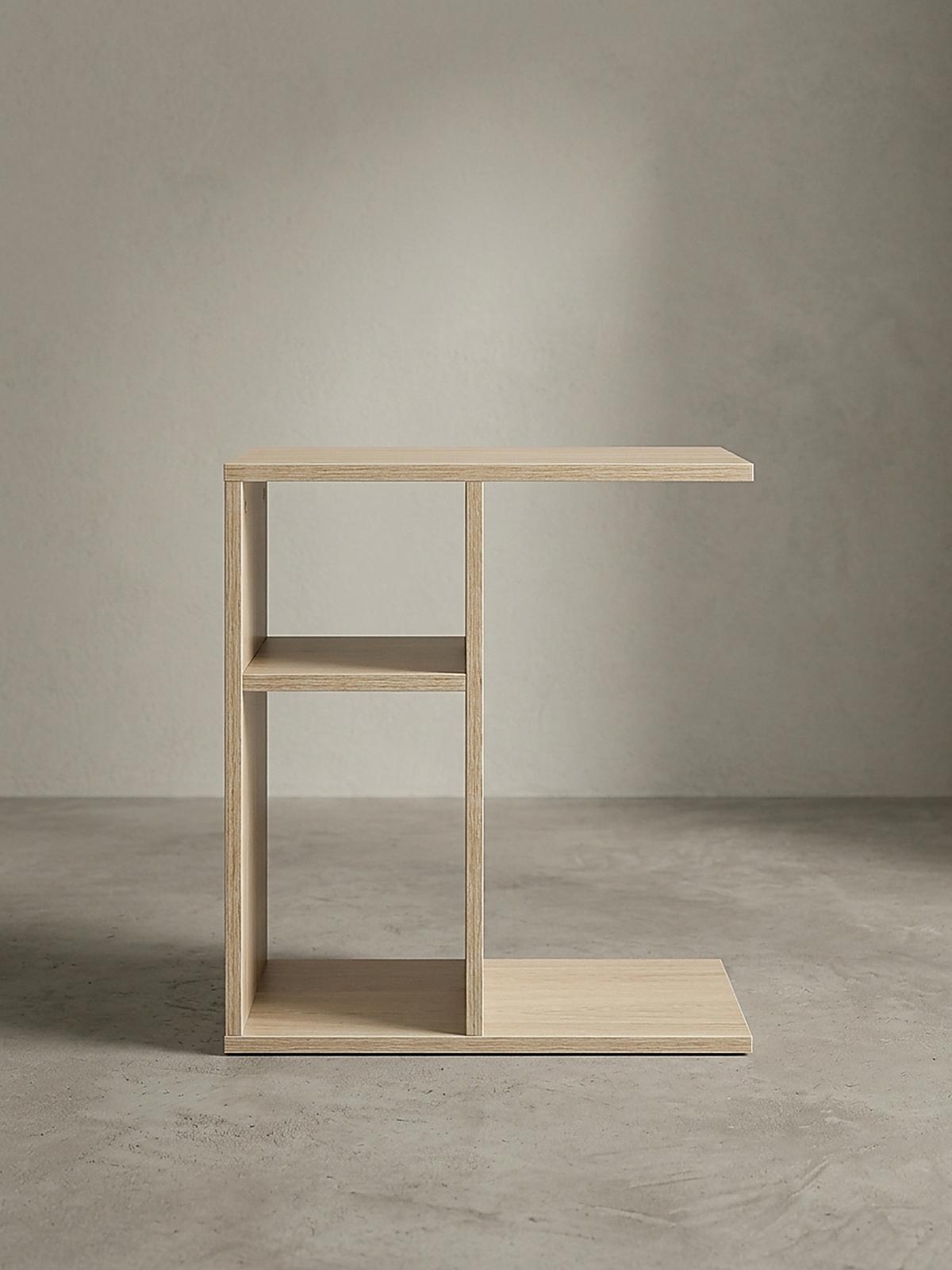 BEISTELLTISCH Holz Ablagefächer Kratzfest Wasserabweisend ITTER, Beige 50x30x50 cm - Beige, Holz (30/50/50cm) - KADIMA DESIGN