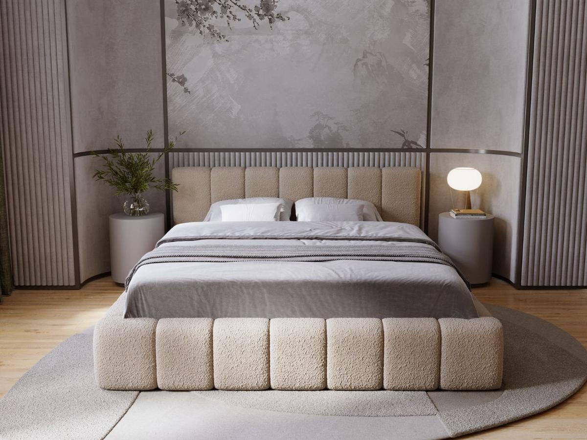 POLSTERBETT Orio 180x200 Braun - Braun, Textil (180/200cm) - Graingold