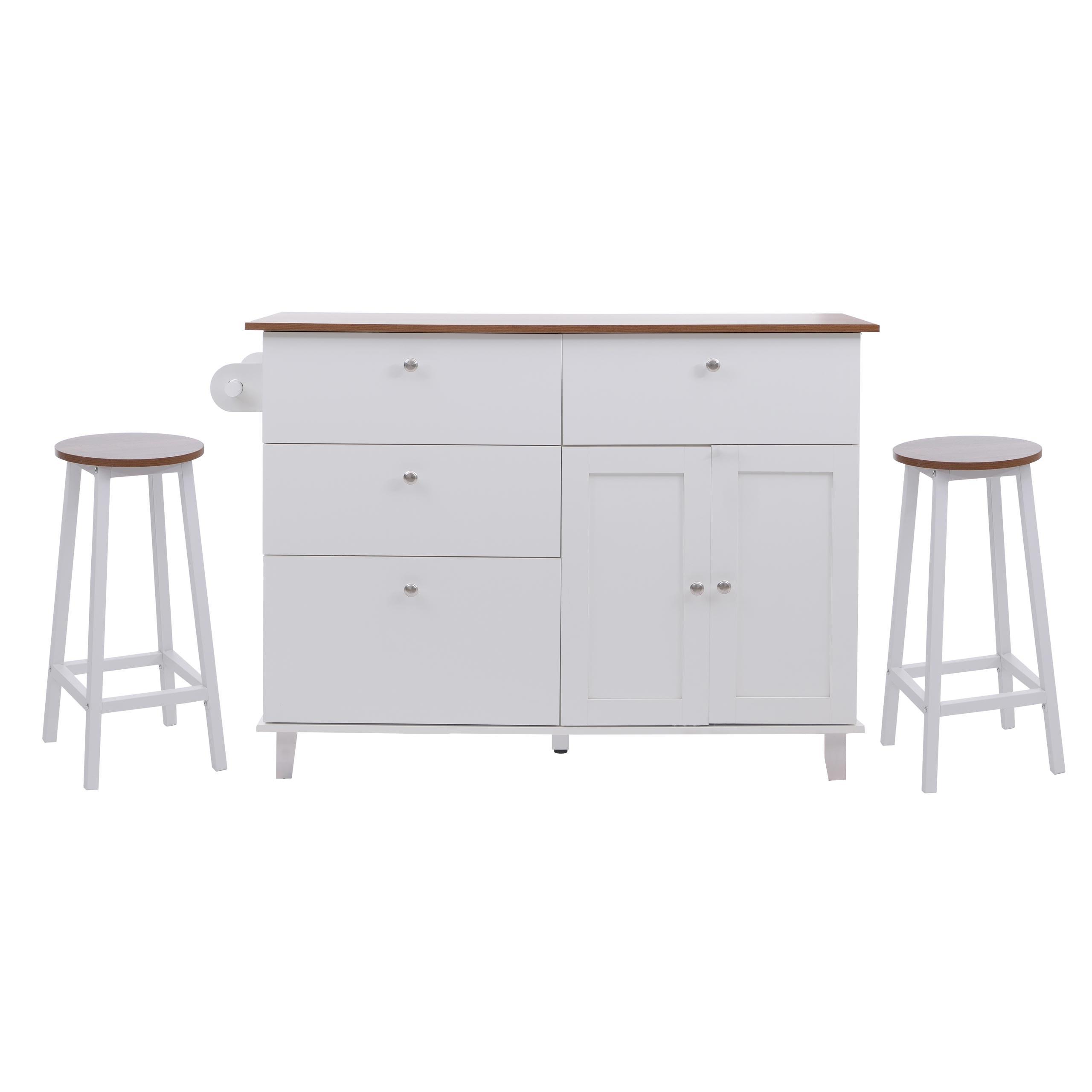 KÜCHENINSEL Weiß, Beige - Beige/Weiß, Holz (131/90/47cm) - MCW