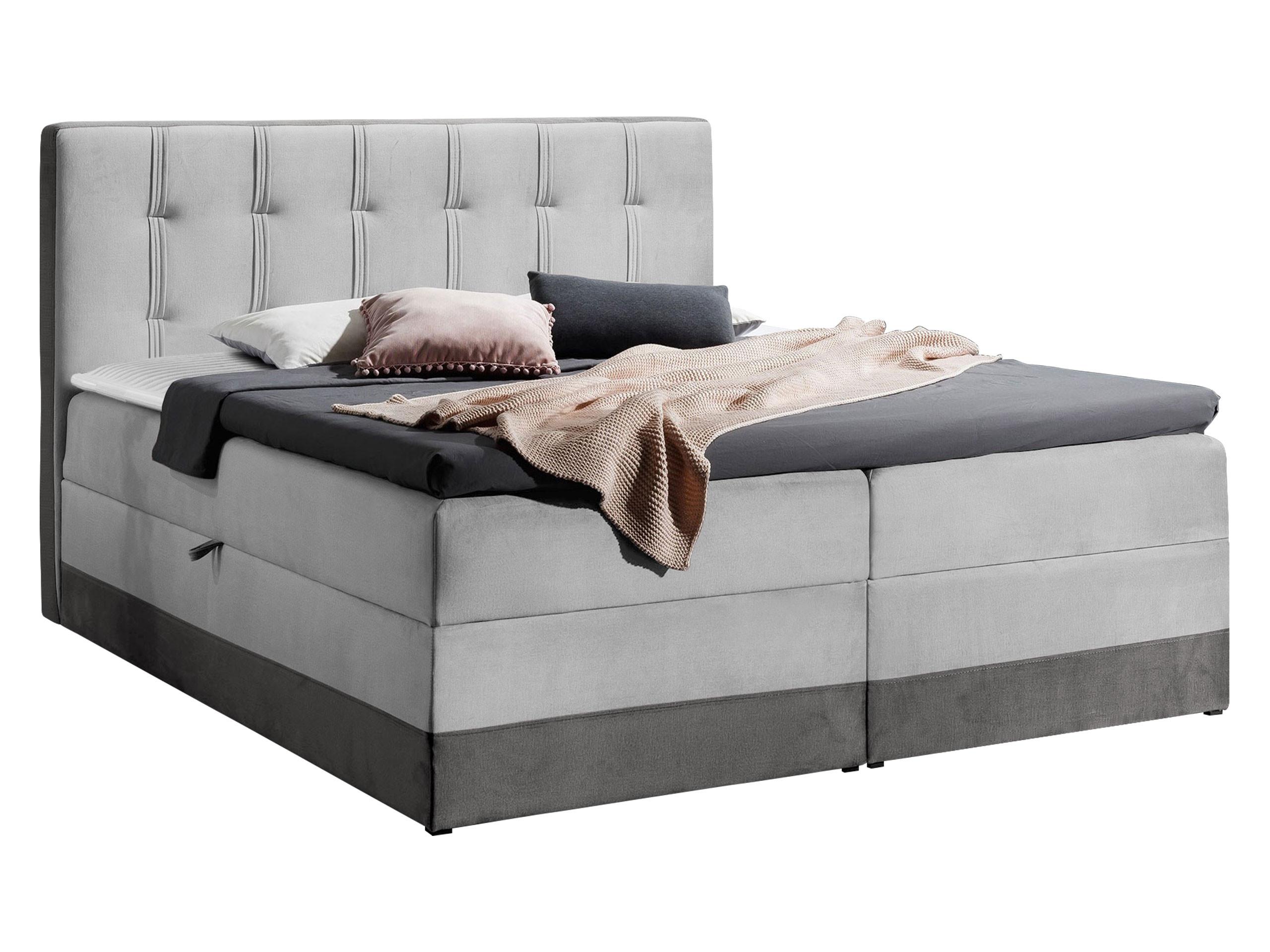 BOXBETT Royal - H3 - Grau, Holz (160/200cm) - MIRJAN24