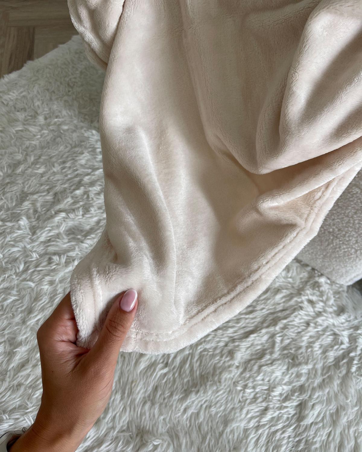 DECKE Cremeweiß Bayburt 150/200 cm - Ecru, Textil (150/200cm) - Beliani