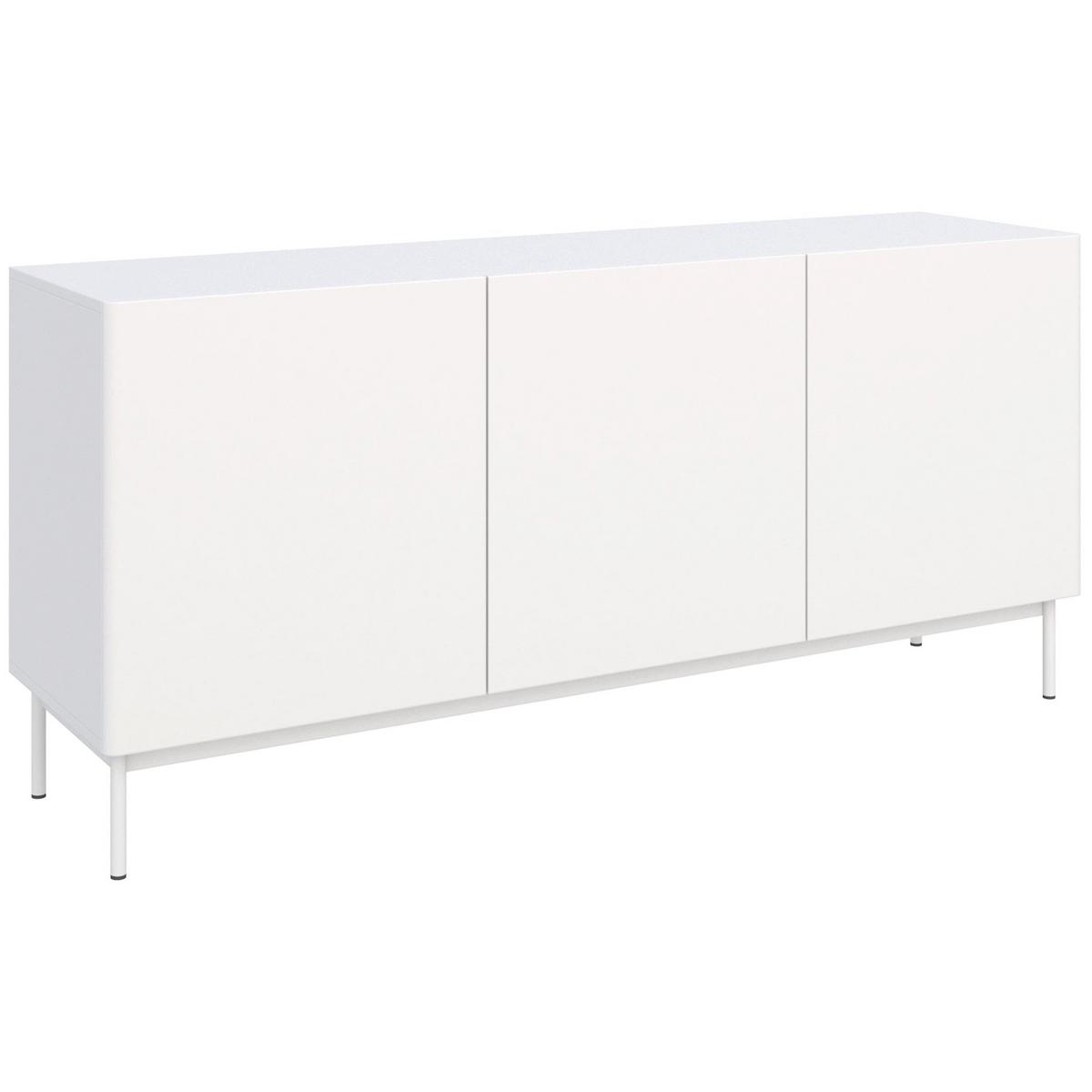 TV-BOARD Olio hoch WEISS 160 CM - Weiß, Holzwerkstoff/Metall (160/72/38.6cm) - Selsey