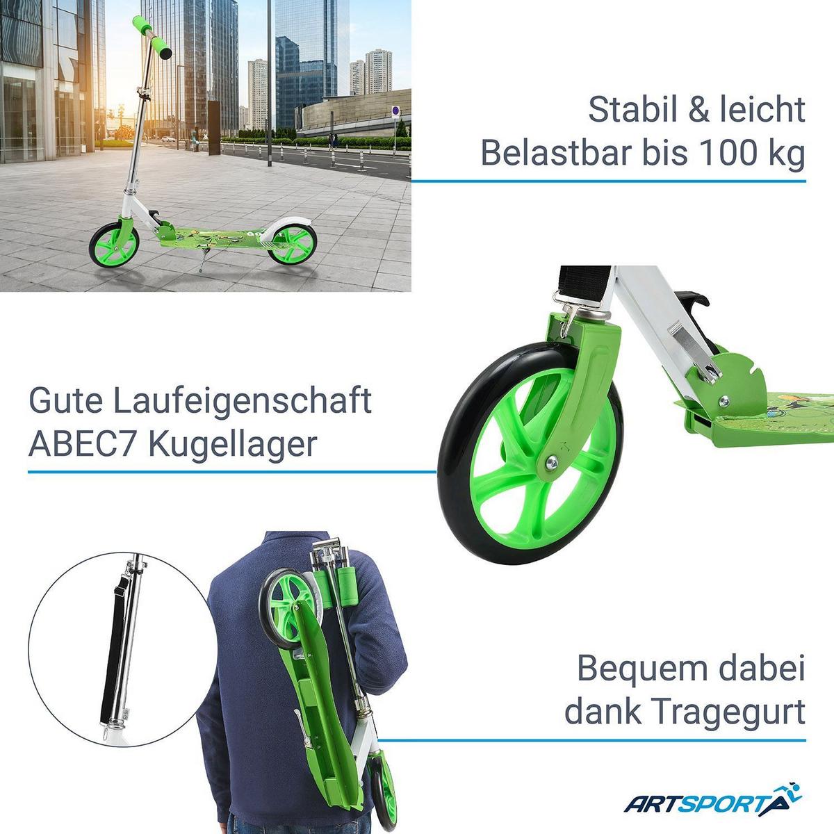 CITYROLLER Dino-Mint grün - Grün, Metall (88/27/106cm) - Artsport