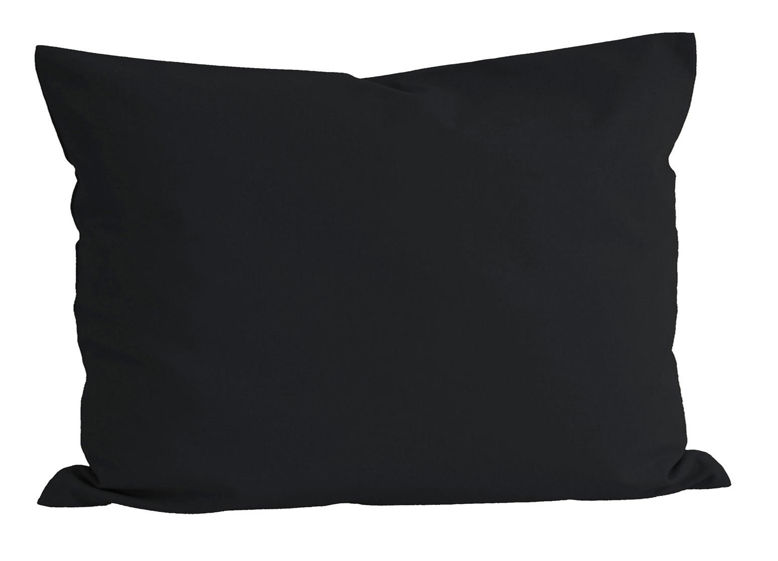 KISSENBEZUG Basic 100% Baumwolle schwarz 60/40 cm - Schwarz, Textil (40/60cm) - beties Heimtextil