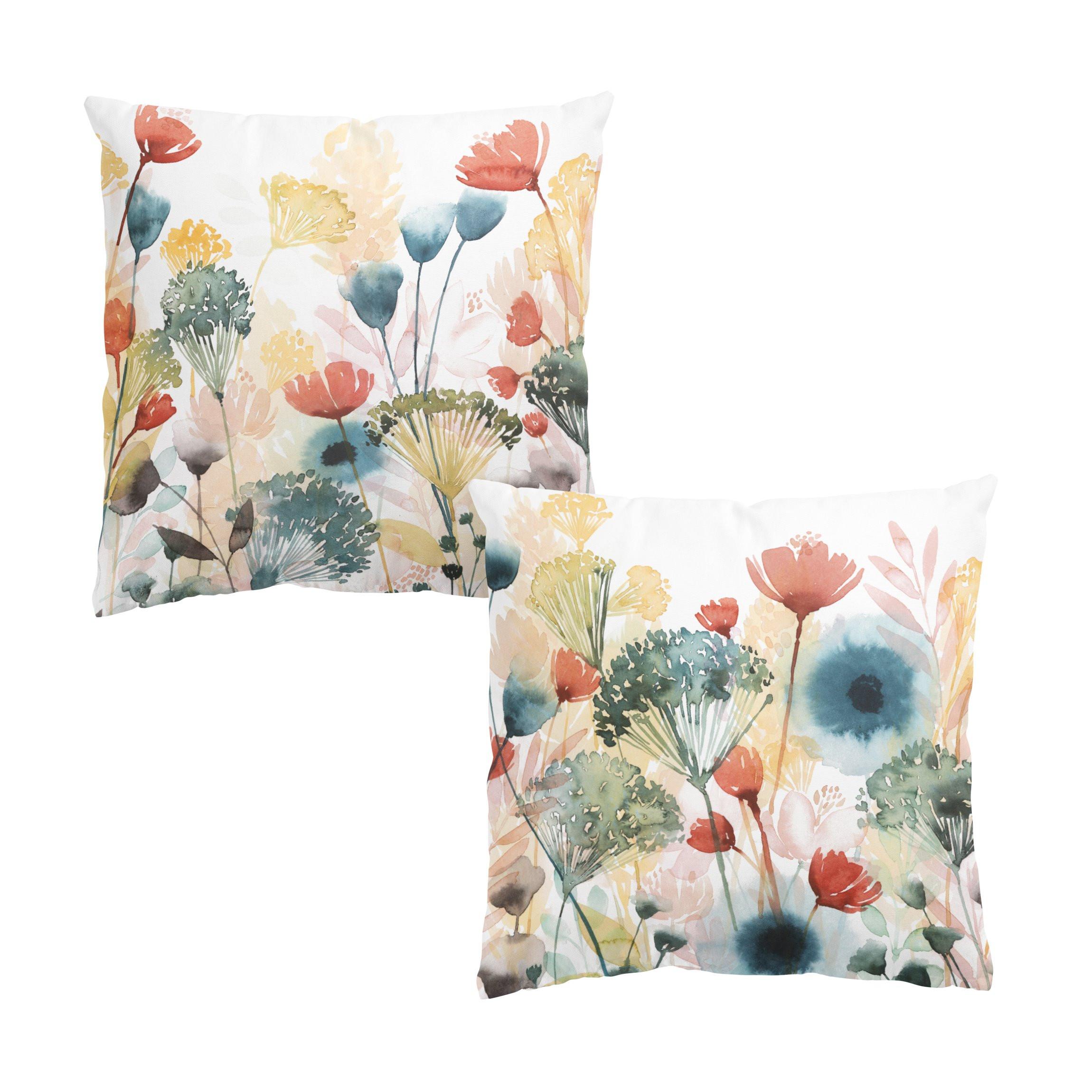 DEKOKISSEN 2er-Set Wildblumen im Sommer Set I 50/50 cm - Multicolor, Textil (50/50cm) - Bilderwelten