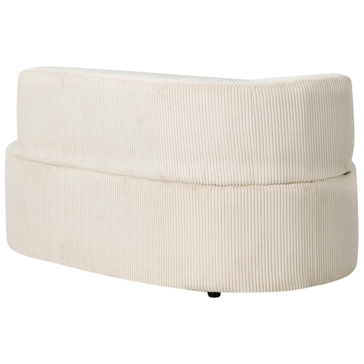 CHAISELONGUE-LINKSSEITIGE Cord Hellbeige Vanvey - Beige/Schwarz, Textil (147/73/78cm) - Beliani