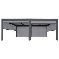 ALU PERGOLA MIT SEITENWAND Anthrazit - Anthrazit, Metall (590/224/306cm) - MCW