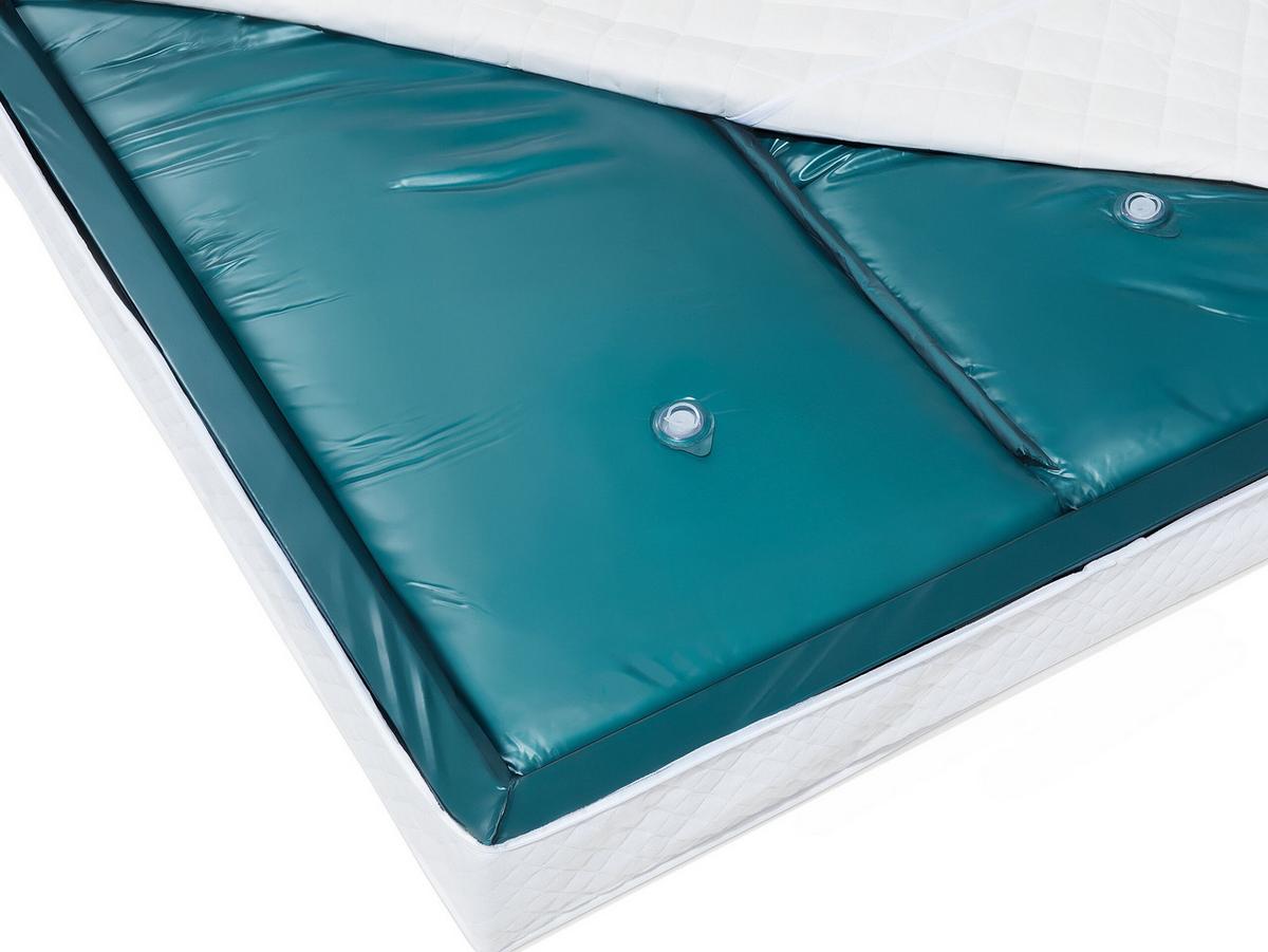 WASSERBETTMATRATZE Leicht beruhigt 160/200/20 cm Dual - Blau, Textil (160/200cm) - Beliani