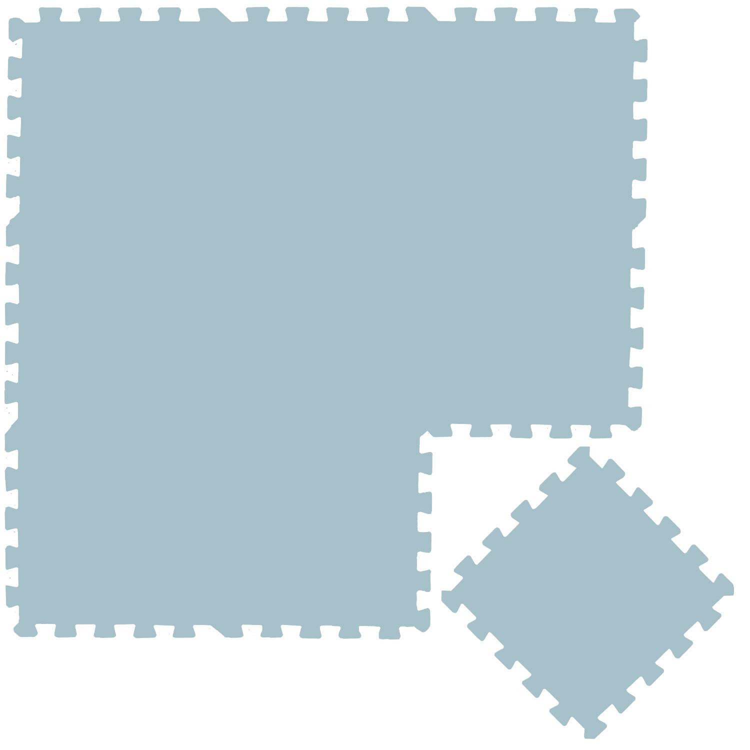 SPIELMATTE ab Null - 90 cm Baby Puzzlematte Blau - Blau, Kunststoff (30/30cm) - Littletom