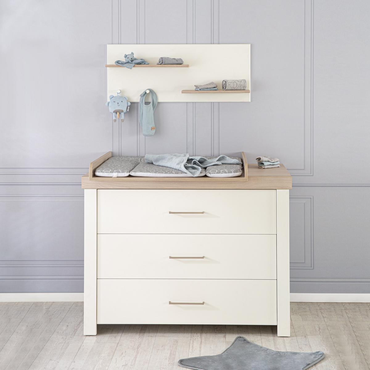 BABYZIMMER-SET Lucy 3-teilig - Weiß, Holzwerkstoff (76/82/144cm) - Roba