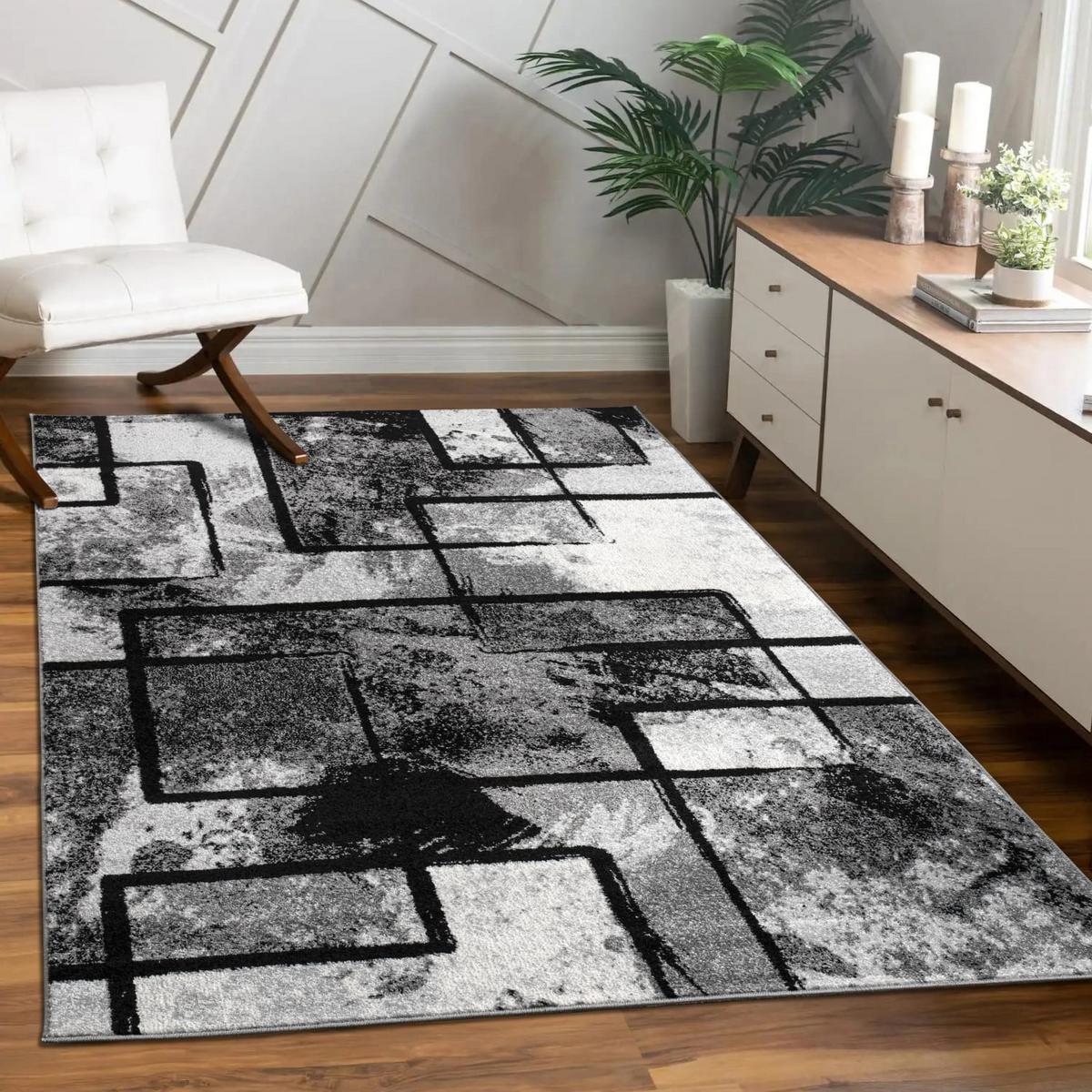 KURZFLORTEPPICH, geometrisch, Grau, 160 x 230 cm - Grau, Textil (230/160cm) - KADIMA DESIGN