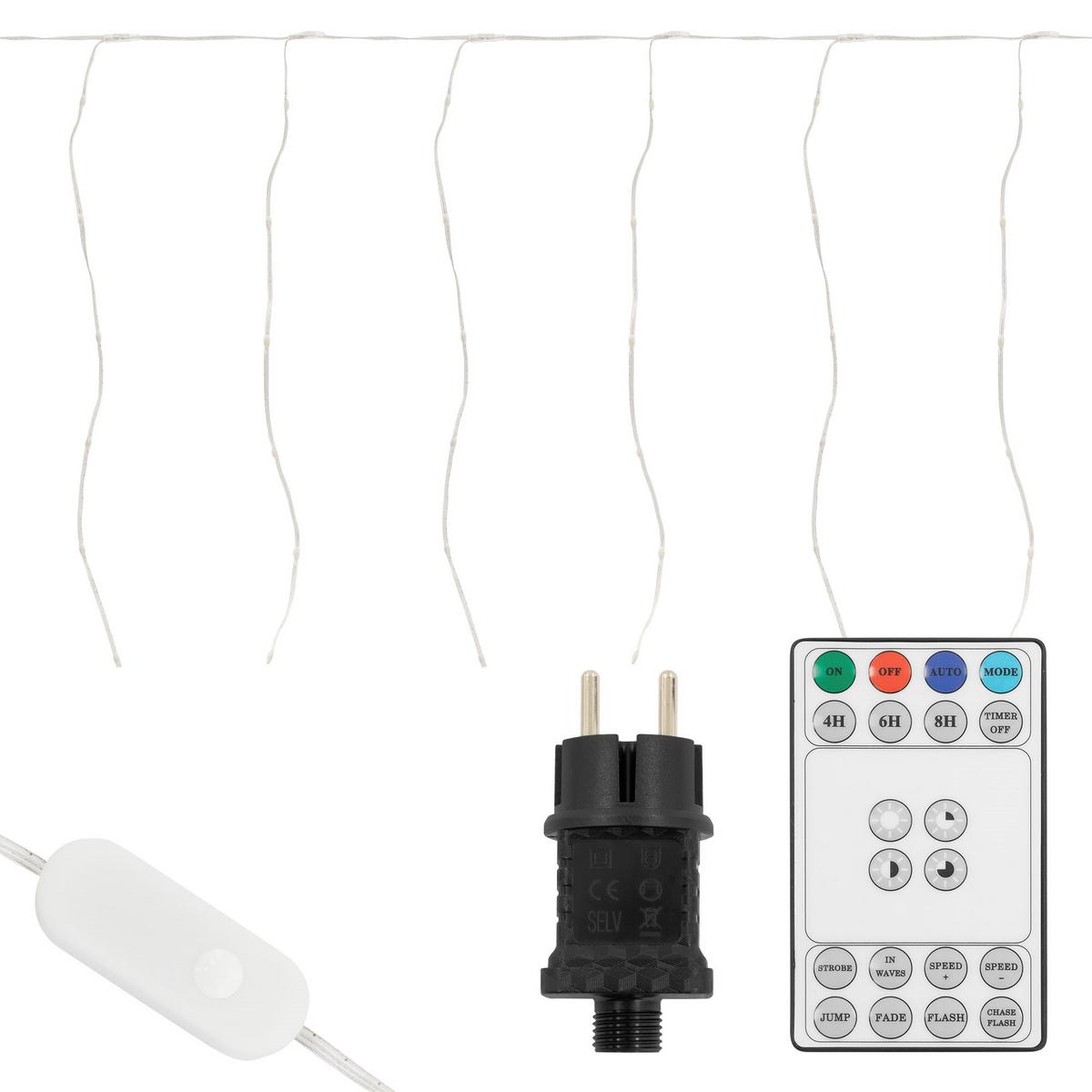 LED LICHTERVORHANG 300 cm Warmweiß - Weiß, Kunststoff (800cm) - ECD-Germany