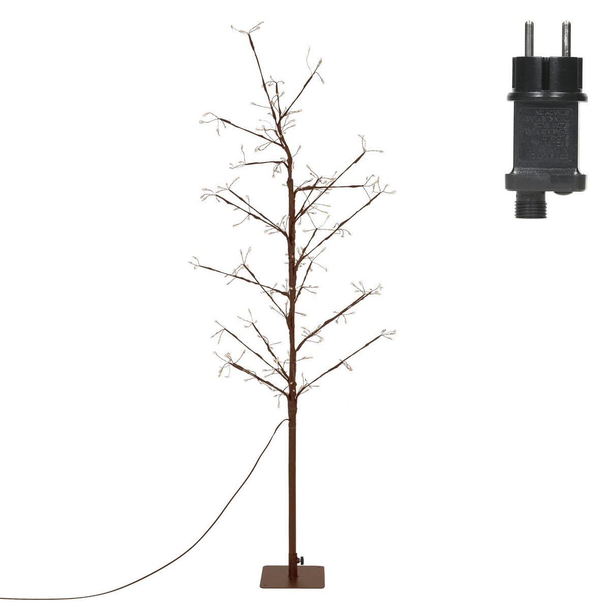 LED BAUM Outdoor Lichterbaum 150 cm Weihnachtsbeleuchtung Weihnachtsdeko 855 LEDs Warmweiß Innen/Außen - Braun, Metall (65/150/65cm) - ECD-Germany