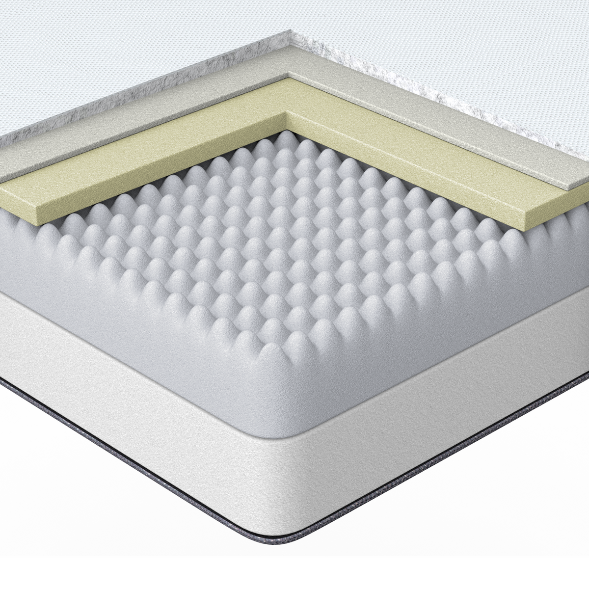 MATRATZE Memory Foam hart 80/200/20 cm Glee - Weiß, Textil (80/200cm) - Beliani