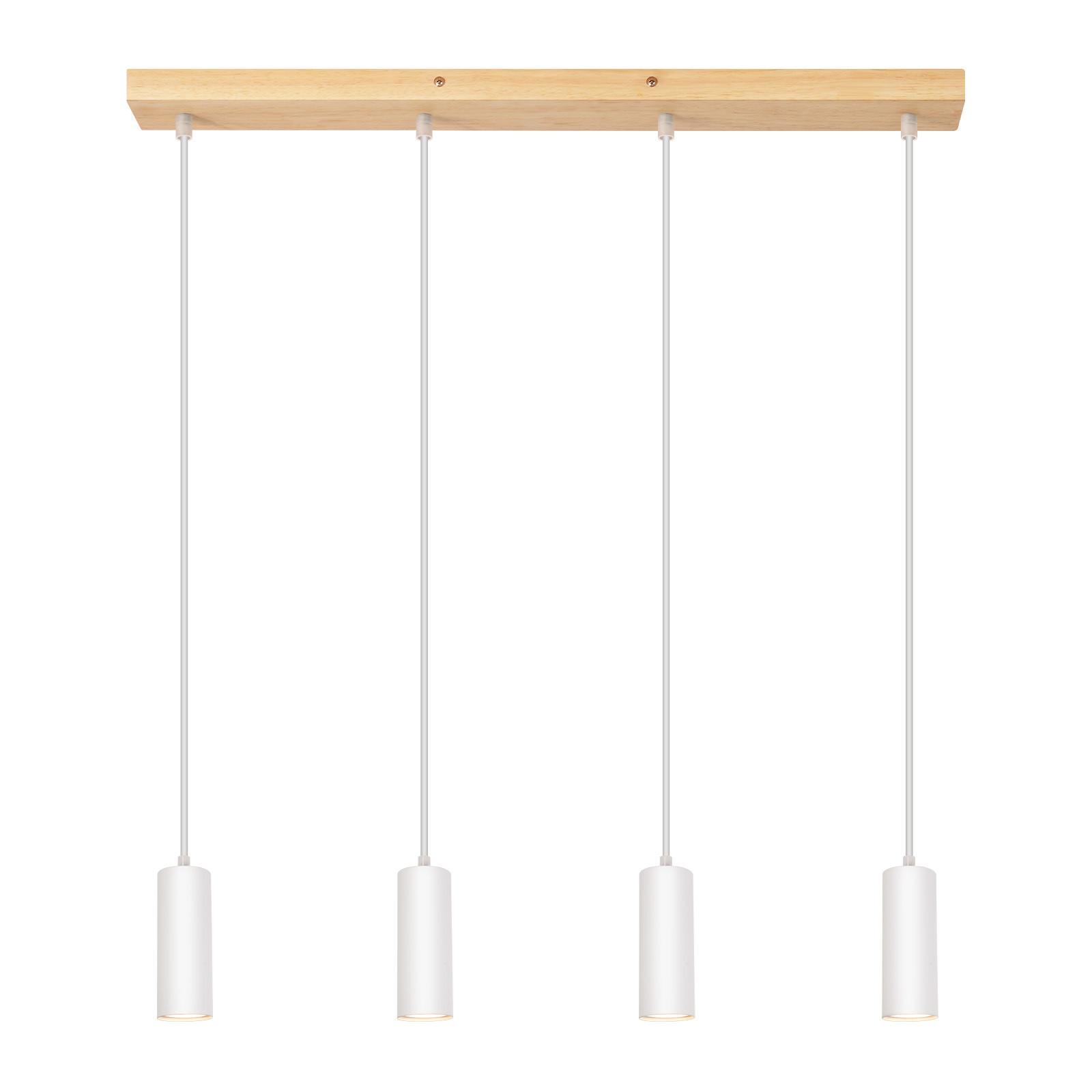 PENDELLEUCHTE Glück 60/6/170 cm - Weiß, Holzwerkstoff (60/6/170cm) - Nettlife
