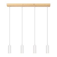 PENDELLEUCHTE Glück 60/6/170 cm - Weiß, Holzwerkstoff (60/6/170cm) - Nettlife